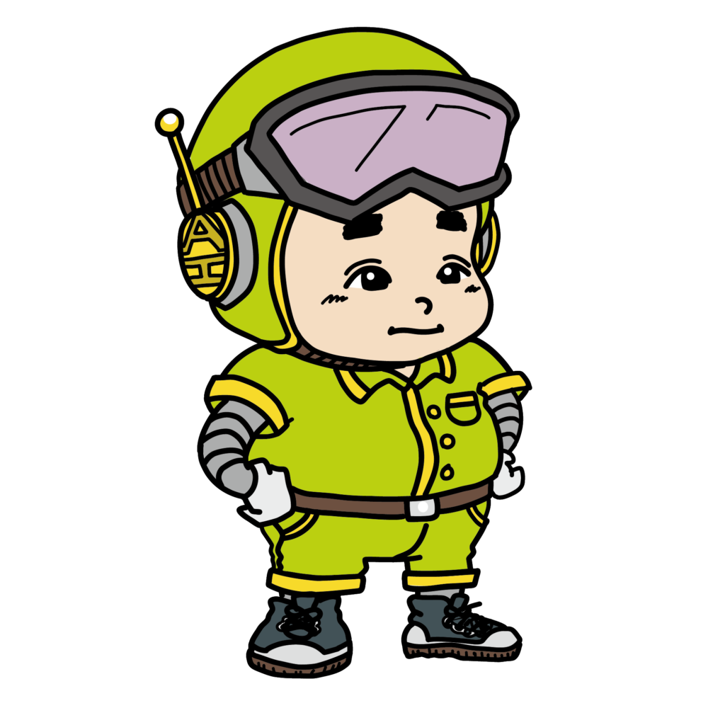 AIキャラクター男性｜近未来ヘッドセット作業服（グリーン）