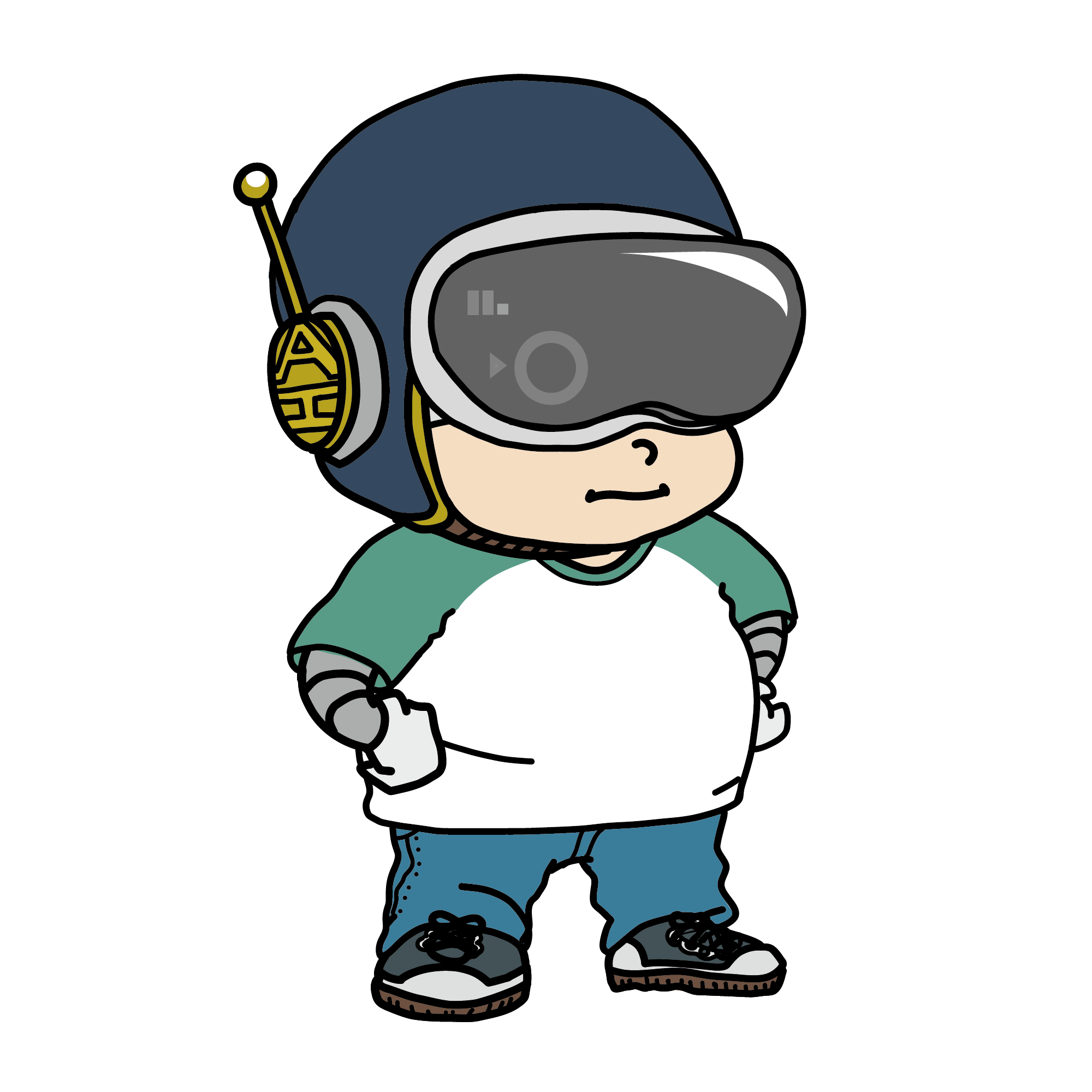 AIキャラクター男性｜VRゴーグル強調バージョン