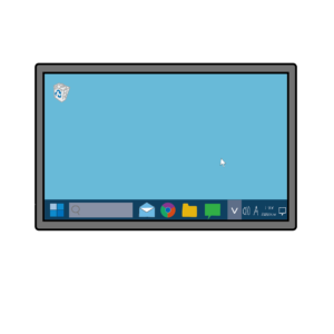 タスクバーのアイコンや表示をカスタマイズするイラスト