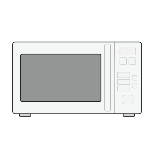 シンプルな家庭用電子レンジのイラスト